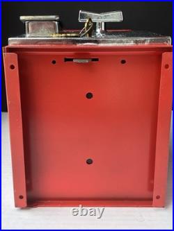 Restored Vintage Toy N' Joy 931 Red Jumbo Bubble Gum Machine. 5 Cent Nickel