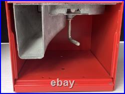 Restored Vintage Toy N' Joy 931 Red Jumbo Bubble Gum Machine. 5 Cent Nickel