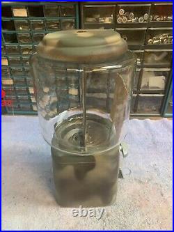 Restored vintage Acorn 10 cent Glass Globe Gumball Machine camouflage free ship
