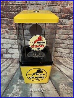 Restored vintage komet gumball candy vending coin op machine Gilmore gasoline