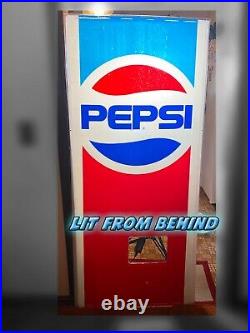 Retro Pepsi Cola 1987 Vending Machine Front Panel Vintage 80's 90's sign