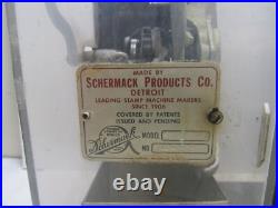 SCHERMACK Vintage COIN-OP SANITARY 1 Cent STAMP VENDING MACHINE