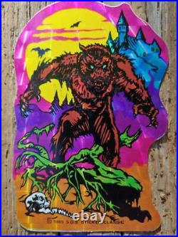 SUPER RARE Vintage 80's Horror Evil WEREWOLF Prism Vending Machine sticker