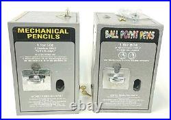 Set of 2 Vintage School Mechanical Pencil Ball Point Pen Vending Machines