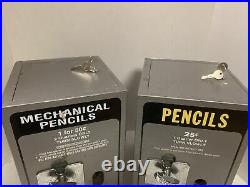 Set of 2 Vintage School Pencil & Mechanical Pencil Or Pen Vending Machines -Nice