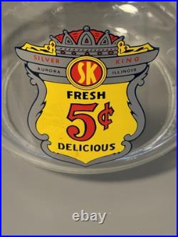 Silver King 5 Cent Gumball / Peanut Machine Vintage Vending. Original Condition