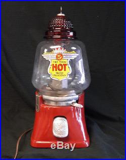 Silver King Co. Hot Nut Vintage Gumball Peanut Candy Vending Machine