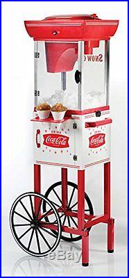 Snow Cone Cart Coca-Cola Vintage Shaved Ice Maker Stand Machine Collection Style
