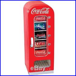 Soda Vending Machine Mini Fridge Retro Coca Cola Vintage Beverage Drink 10 Can