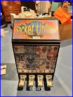 Sticker tattoo vending machine COIN MECHANISM VTG WORKs