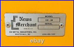 The National Sports Daily Newspaper Vending Machine Yellow EB-88 Vintage 1990s The National Sports Daily Newspaper Vending Machine Yellow EB-88 Vintage 1990s