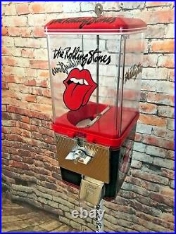 The Rolling Stones inspired vintage gumball machine candy dispenser man cave