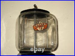 Topper One Cent Gumball Machine Square Case Globe Working WithKey Vintage 1950s #1