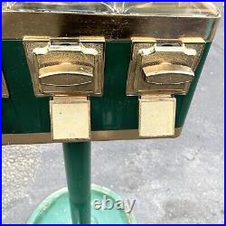 Triple Gumball Machine Vintage 25 Cent Bulk Vending Machine Candy Dispenser