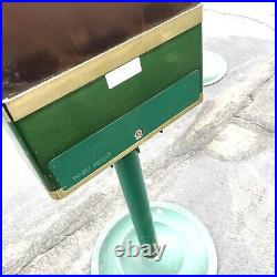 Triple Gumball Machine Vintage 25 Cent Bulk Vending Machine Candy Dispenser