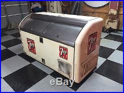 True 7up 2 Door Cooler Victor Vintage Embossed