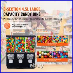 Uimoso Gumball Machine with Stand Vending Coin Bank Vintage Candy Dispenser Blac