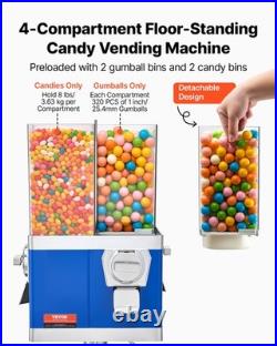 Uimoso Gumball Machine with Stand Vending Coin Bank Vintage Candy Dispenser Bule