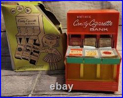 VERY RARE Miner-Matic Candy Cigarette Bank Machine Vintage Toy Tobacco with Box