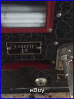 VERY RARE VINTAGE 1930'S CIGARETTE MACHINE This Silver Comet one Cent 1930s
