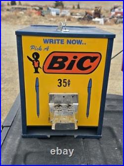 VERY RARE Vintage 1950s BIC Coin Operated School Vending Machine 35 Cents
