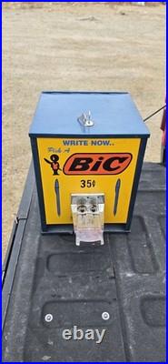 VERY RARE Vintage 1950s BIC Coin Operated School Vending Machine 35 Cents