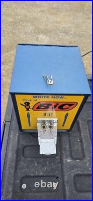 VERY RARE Vintage 1950s BIC Coin Operated School Vending Machine 35 Cents
