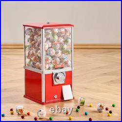 VEVOR 21H Gumball Machine Vending Coin Bank Vintage Gumballs Dispenser PS Red
