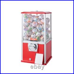 VEVOR 21H Gumball Machine Vending Coin Bank Vintage Gumballs Dispenser PS Red