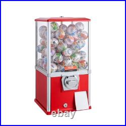 VEVOR 21H Gumball Machine Vending Coin Bank Vintage Gumballs Dispenser PS Red
