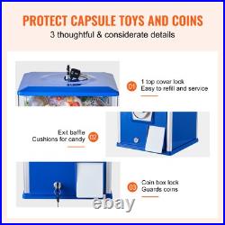 VEVOR 25H Gumball Machine Vending Coin Bank Vintage Gumballs Dispenser PS Bule