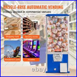 VEVOR 25H Gumball Machine Vending Coin Bank Vintage Gumballs Dispenser PS Bule
