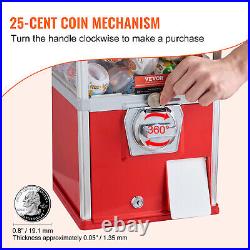 VEVOR 25H Gumball Machine Vending Coin Bank Vintage Gumballs Dispenser PS Red