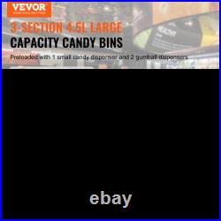 VEVOR Gumball Machine Vending Coin Bank Vintage Candy Dispenser Stand Yellow