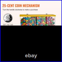 VEVOR Gumball Machine Vending Coin Bank Vintage Candy Dispenser Stand Yellow