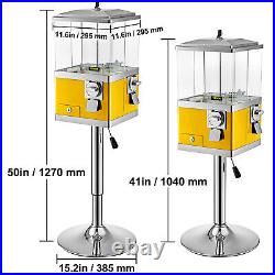 VEVOR Gumball Machine Vintage Candy Dispenser Iron Stand 41-50 Tall Yellow