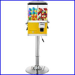 VEVOR Gumball Machine Vintage Candy Dispenser Iron Stand 41-50 Tall Yellow