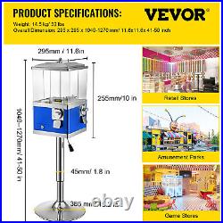 VEVOR Gumball Machine Vintage Candy Dispenser with Iron Stand 41-50 Tall Blue