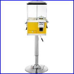 VEVOR Gumball Machine Vintage Candy Dispenser with Iron Stand 41-50 Tall Yellow