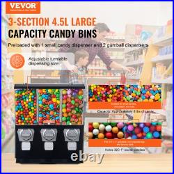 VEVOR Gumball Machine with Stand Vending Coin Bank Vintage Candy Dispenser Black VEVOR Gumball Machine with Stand Vending Coin Bank Vintage Candy Dispenser Black