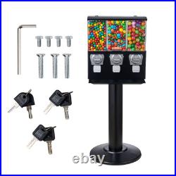 VEVOR Gumball Machine with Stand Vending Coin Bank Vintage Candy Dispenser Black