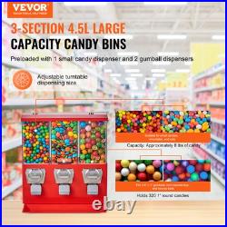VEVOR Gumball Machine with Stand Vending Coin Bank Vintage Candy Dispenser Red