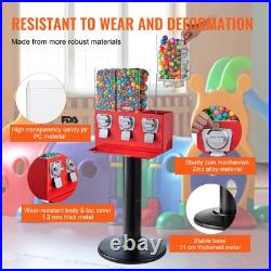 VEVOR Gumball Machine with Stand Vending Coin Bank Vintage Candy Dispenser Red