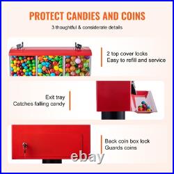 VEVOR Gumball Machine with Stand Vending Coin Bank Vintage Candy Dispenser Red