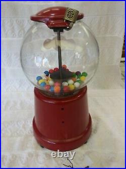 VINTAGE 1920's ADVANCE MODEL D 2 BALLS 1 PENNY GUMBALL MACHINE COIN OP VENDING