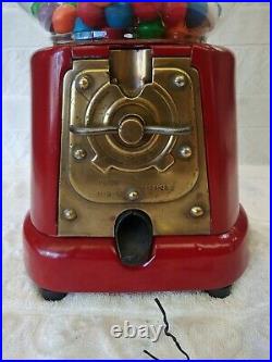 VINTAGE 1920's ADVANCE MODEL D 2 BALLS 1 PENNY GUMBALL MACHINE COIN OP VENDING