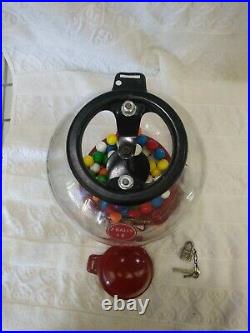 VINTAGE 1920's ADVANCE MODEL D 2 BALLS 1 PENNY GUMBALL MACHINE COIN OP VENDING