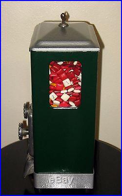VINTAGE 1930's Lawrence 5 Cent Dual Column Peanut Gumball Vending Machine