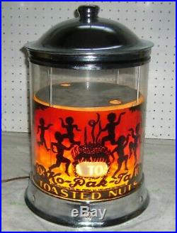 VINTAGE 1930s CEBCO KO PAK TA DANCING CHILDREN 10 CENT TOASTED PEANUT MACHINE