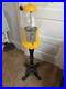 VINTAGE 1940s-1950s CAST IRON GUMBALL MACHINE YELLOW PEDESTAL CANDY DISPENSER